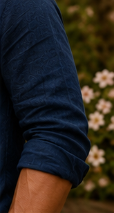 Linen shirt - Navy blue