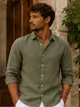 Linen shirt - Olive green