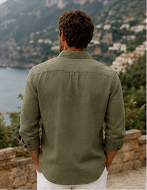 Linen shirt - Olive green
