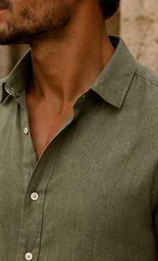 Linen shirt - Olive green