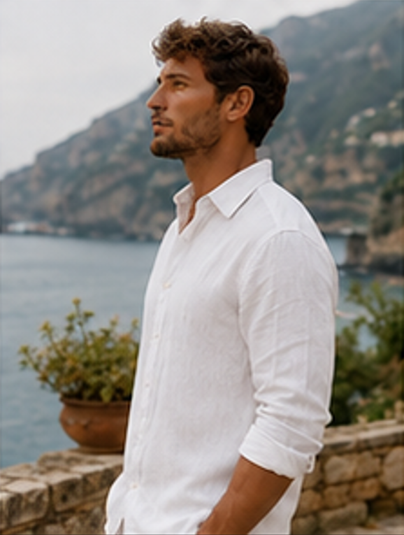 Linen Shirt - Pure White