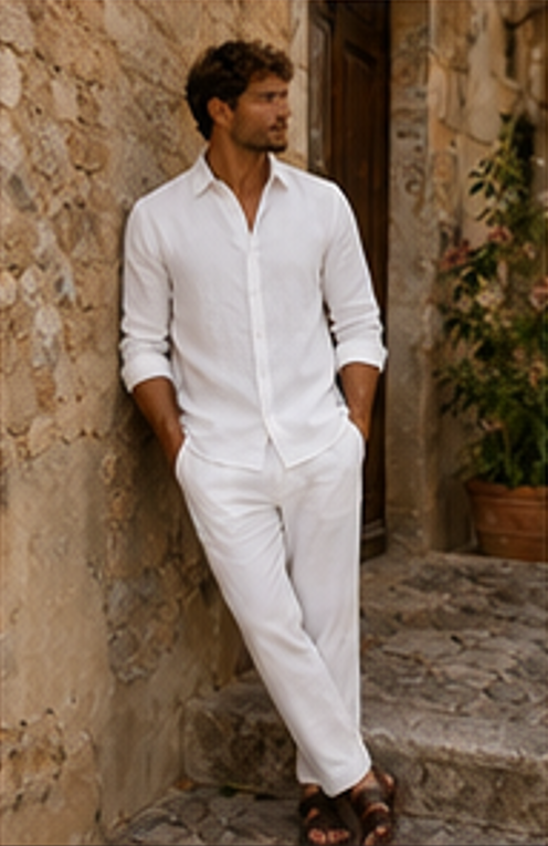 Linen Shirt - Pure White