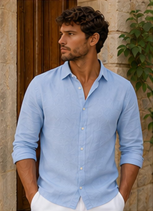 Linen shirt - Sky blue