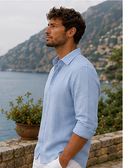 Linen shirt - Sky blue