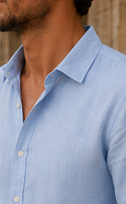 Linen shirt - Sky blue